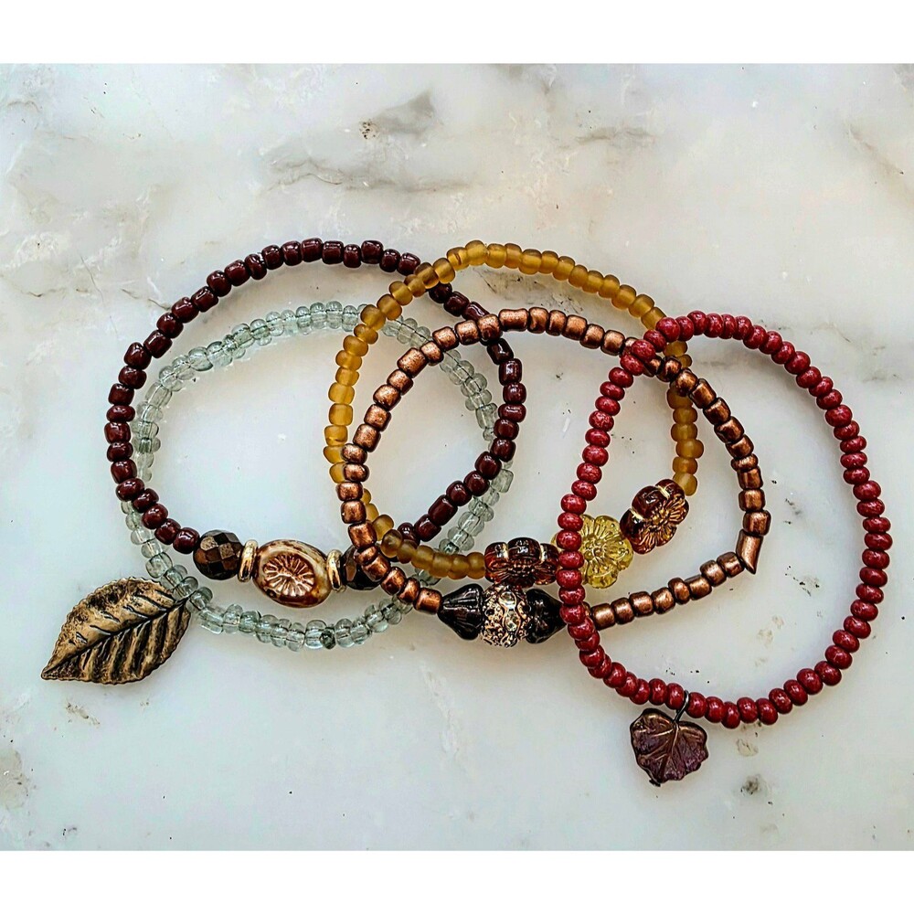 Cottagecore Stackable Beaded Bracelets - Picture 2 of 2